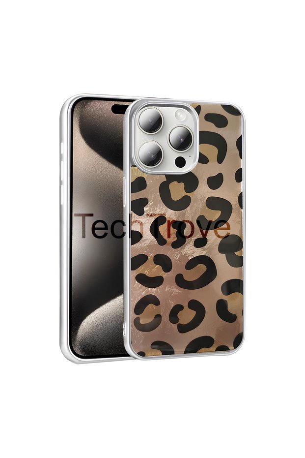 حافظة لهاتف Apple iPhone 15 Pro Max بتصميم نمط حريري لحماية الكاميرا بجودة A+ مع نتوء