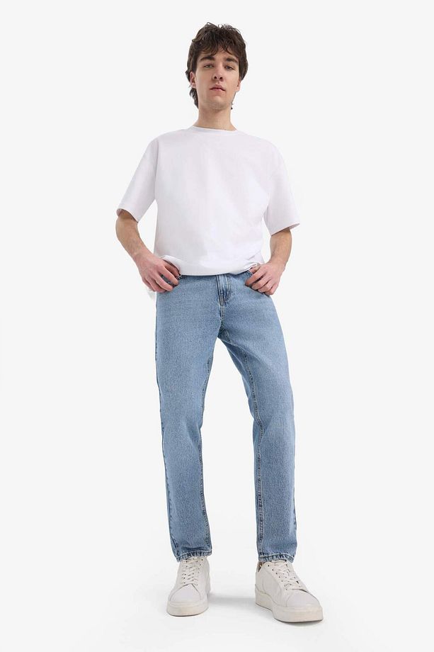 %100 Pamuk 90's Slim Fit Dar Kalıp Yüksek Bel Dar Paça Kar Yıkamalı Jean Pantolon F0161ax25sp - 5