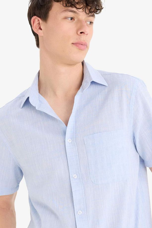 %100 Pamuk Regular Fit Kısa Kollu Gömlek F0228ax25sp - 4