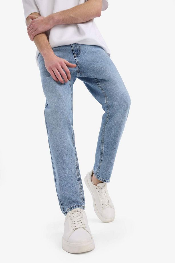 %100 Pamuk 90's Slim Fit Dar Kalıp Yüksek Bel Dar Paça Kar Yıkamalı Jean Pantolon F0161ax25sp - 1