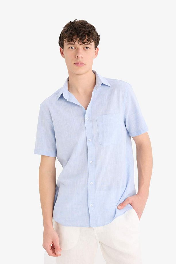 %100 Pamuk Regular Fit Kısa Kollu Gömlek F0228ax25sp - 3