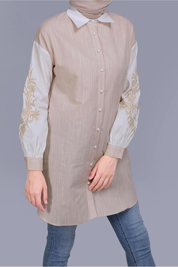 NAKIŞ DETAYLI KIÇILLI TUNİK 41703 - 4