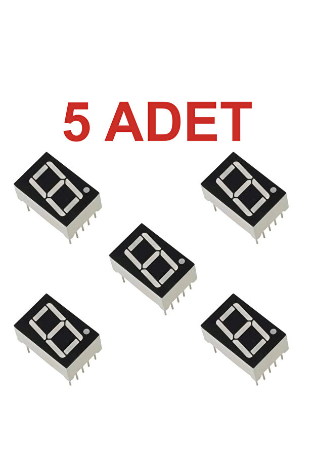 5 Adet 14mm 7 Segment Ortak Katot Display - 1