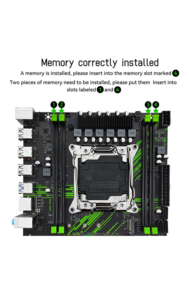 Motherboard+CPU MACHINIST PR9 X99 Motherboard Combo Intel Xeon E5 2680 V3 CPU + DDR4 8GBx2 2133MHz D - 6