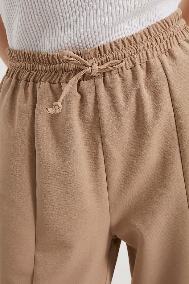 Vizon Yırtmaçlı Krep Pantolon - 5