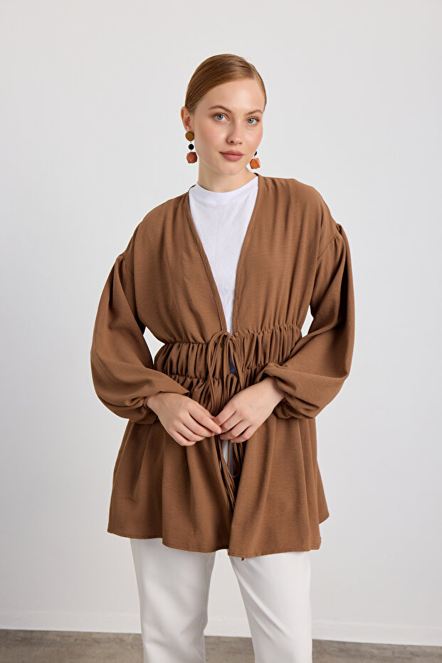 Kahverengi Ayrobin Tunik - 1