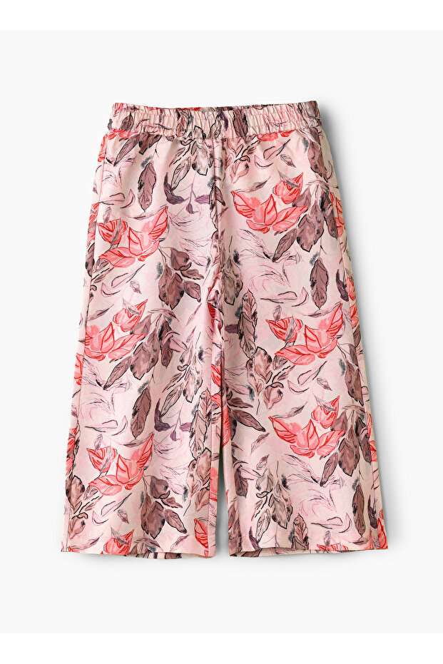 Girls Pink Floral Culottes