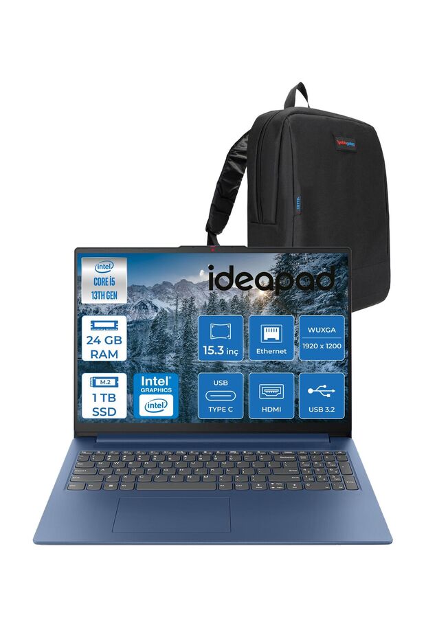 Ideapad Slim 3 15IRH10 I5 13420H 24GB 1tb SSD Freedos 15.3" Wuxga IPS 300NITS 83K10062TRF05+ZETTACNT - 1