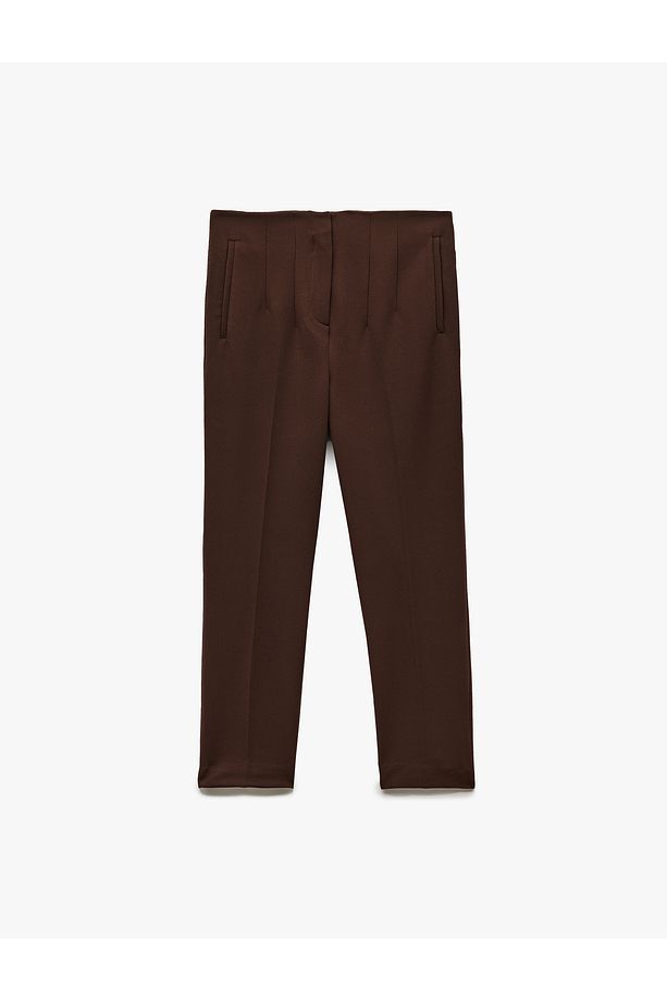 Regular Fit Yüksek Bel Cigarette Pantolon - 3