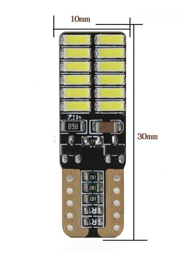 T10 Dipsiz Park Ampulu 24 Ledli Beyaz 2 adet 12volt - 3