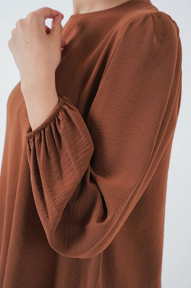 Kadın Ayrobin Tunik Pantolon Alt Üst Takım 6712 - Sütlü Kahve - 5