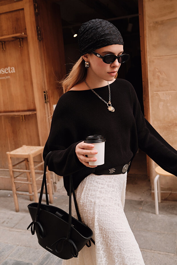 Černá TAŠKA SANDY BOW - 3