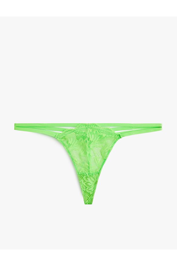 Standart Bel Dantelli String Külot - 4