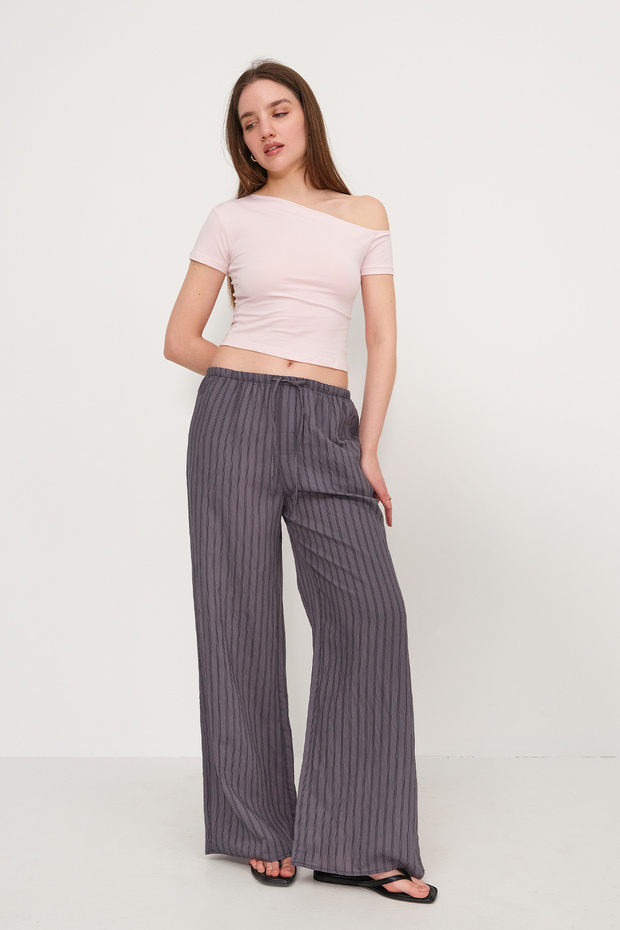 Kayık Yaka Basic T-shirt P1749 - 5