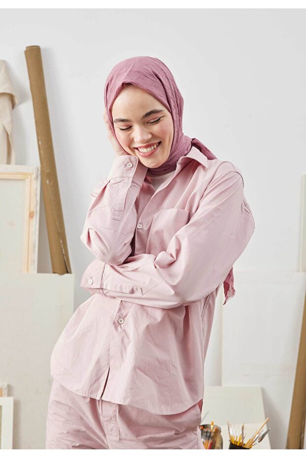 BAMBU ŞAL GÜL PEMBE - 1