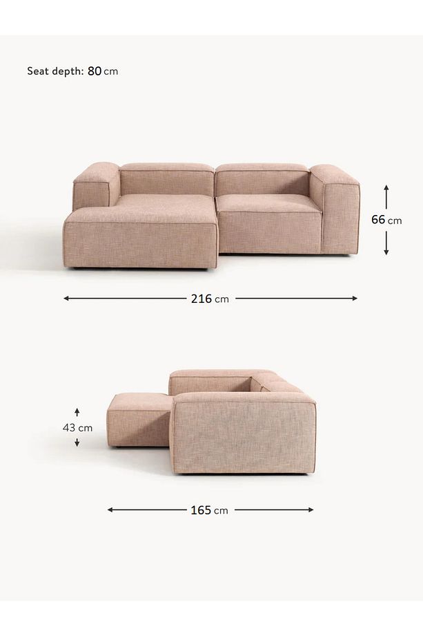 Most Mollis Plus Sol Köşe 2 Modül Köşe Koltuk 09 Bej Keten Kumaş Yumuşak Sünger(EVİNİZE TESLİM) - 8