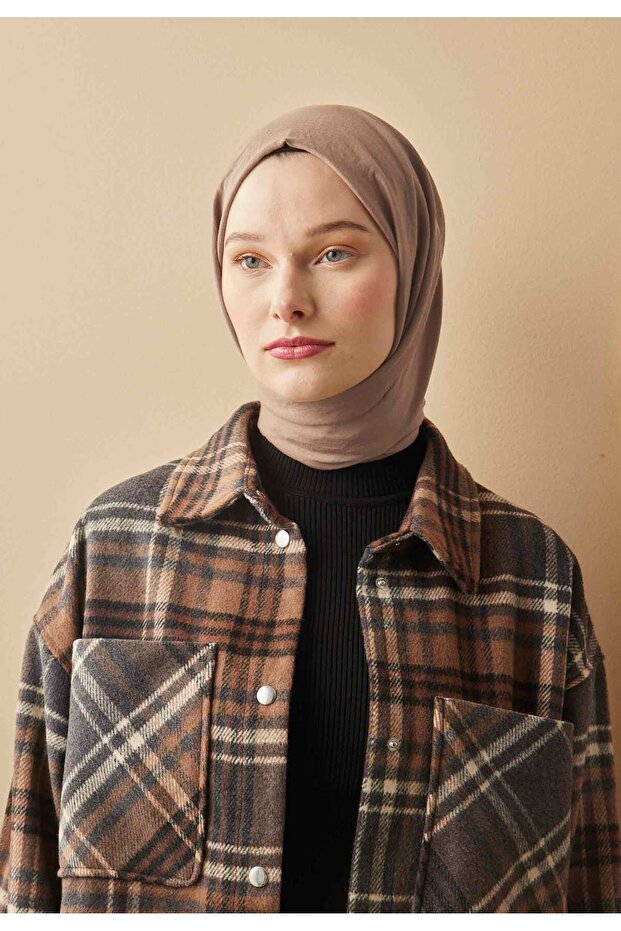 Pamuk Crash Şal Latte - 2