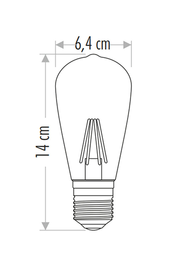 Ct-4350 4w Rustik Led Ampül E27 Sarı/amber - 3