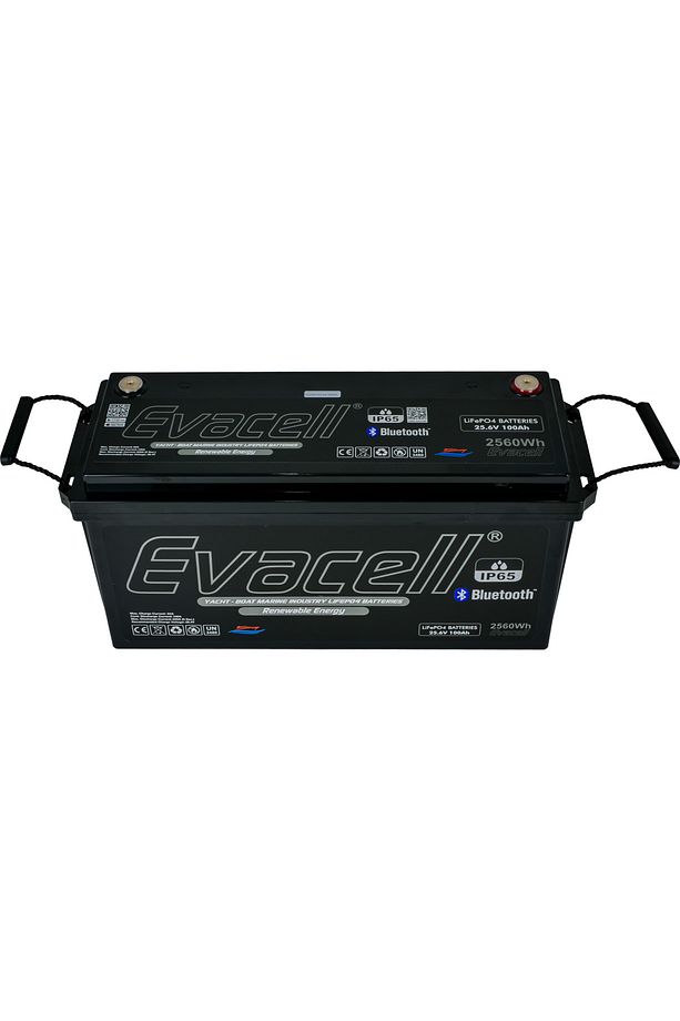25.6v (24VOLT) 100ah Amper Lifepo4 Lityum Demir Fosfat Akü Bluetooth Ip65 Marin Karavan Akü - 5