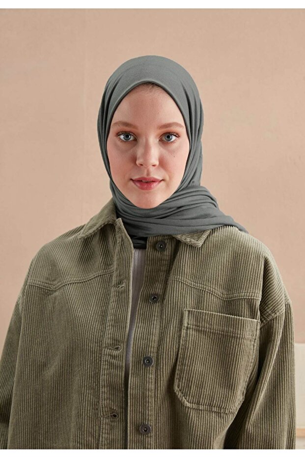 شال ممشط أزرق / رمادي - 6