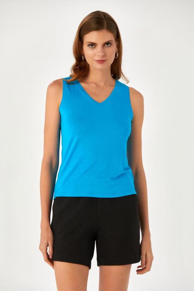 V Yaka Kolsuz Basic Bluz 024-1043 - 3