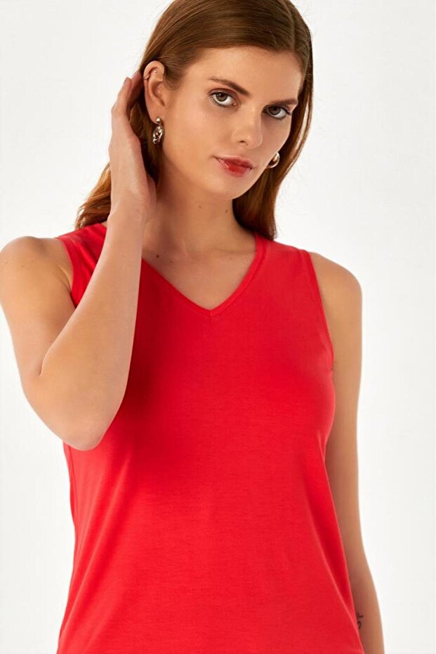 V Yaka Kolsuz Basic Bluz 024-1043 - 5