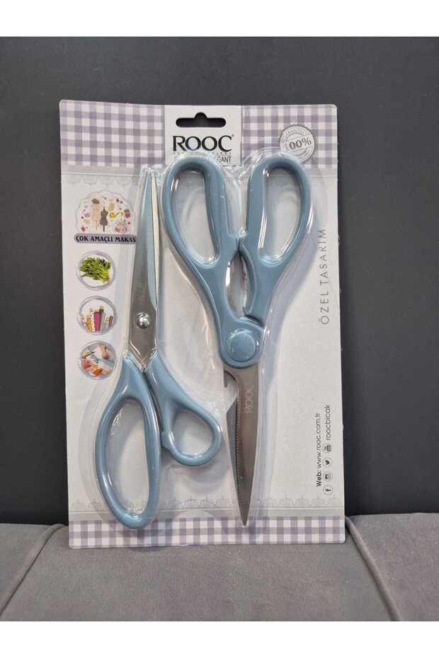 طقم 2 مقص ليمان - أزرق - متعدد الأغراض - 1