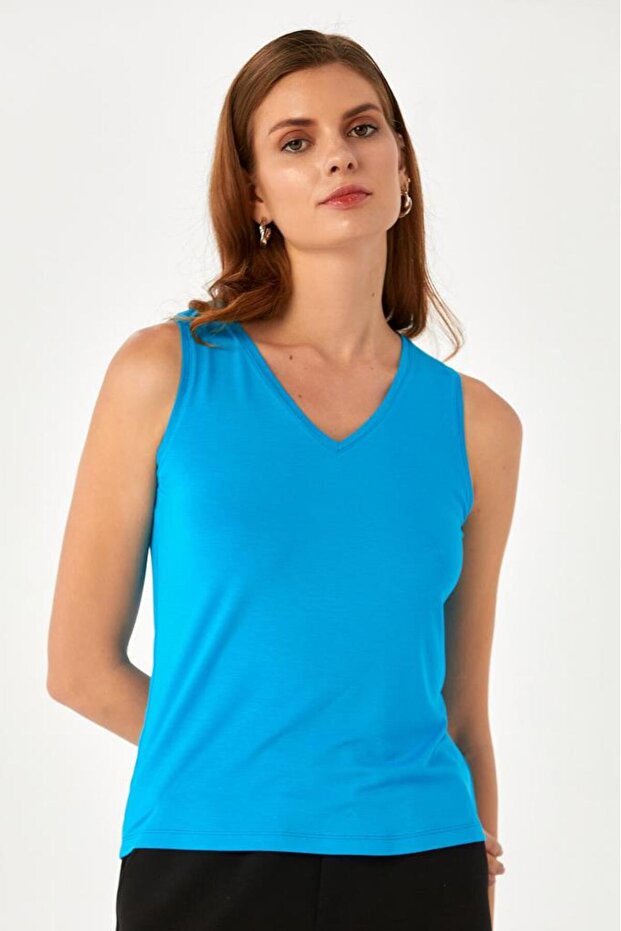 V Yaka Kolsuz Basic Bluz 024-1043 - 4