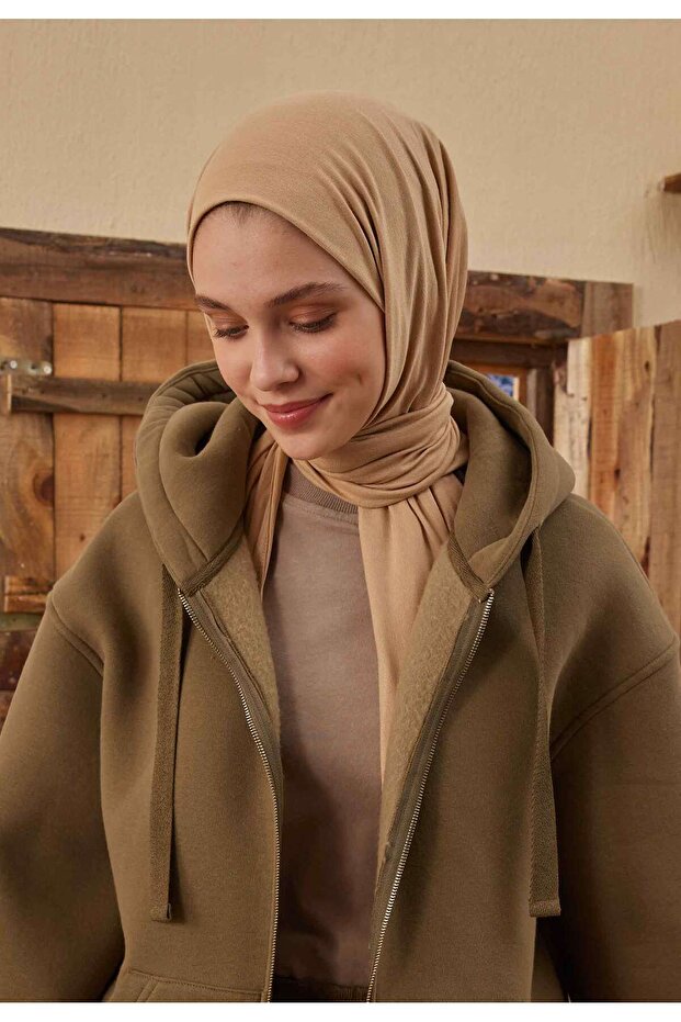 شال ممشط بيج داكن - 3