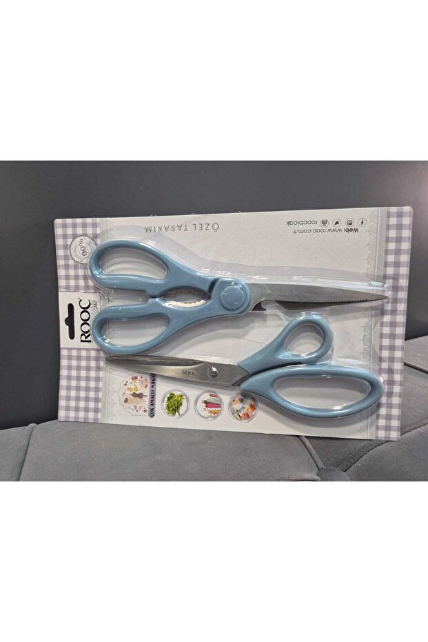 طقم 2 مقص ليمان - أزرق - متعدد الأغراض - 8