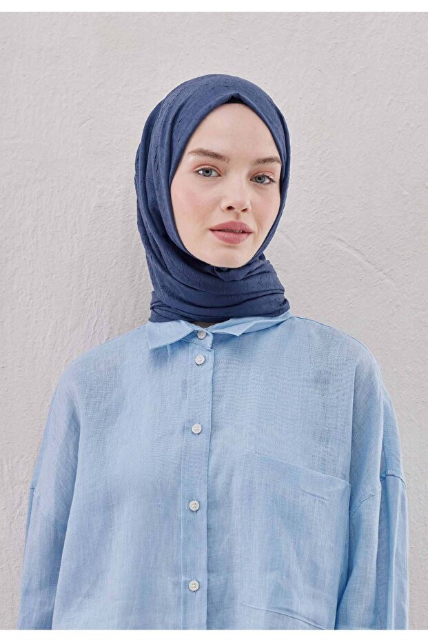 Bambu Şal Parlament Mavi - 2