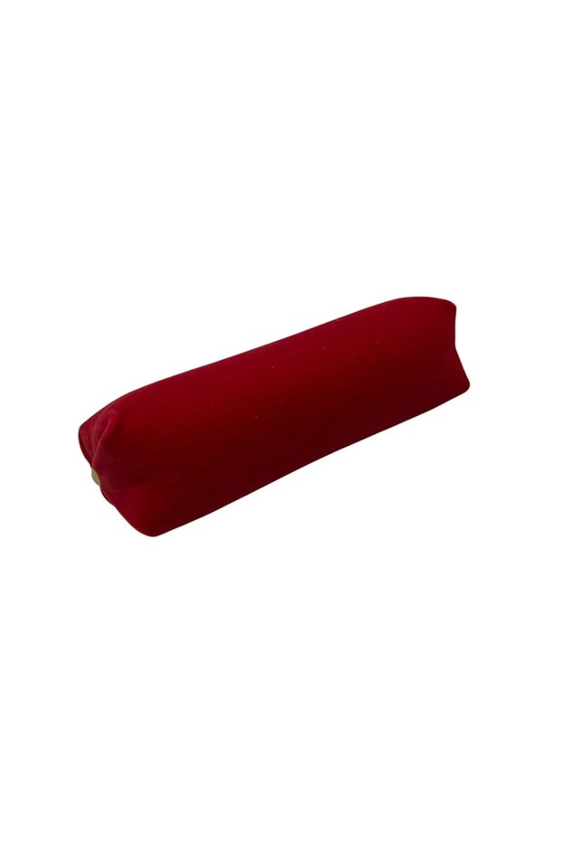 Domestic Production Suede Fabric Burgundy Color 20 cm Roll Jewelry Pillow
