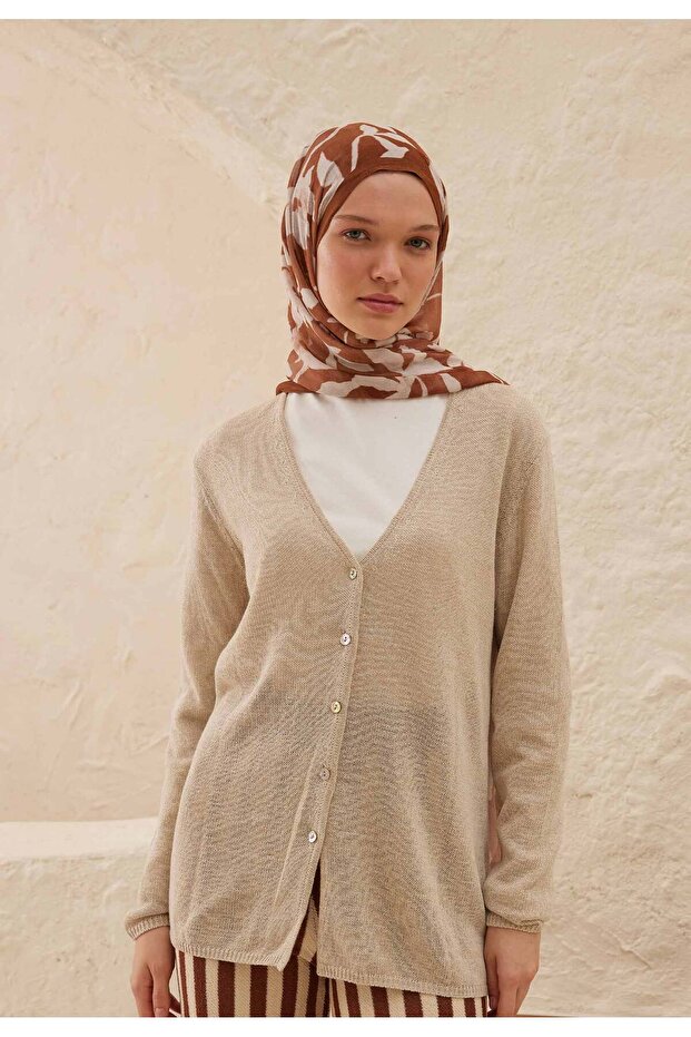 شال رامي بتصميم بيتونيا - قشرة القرفة - 2