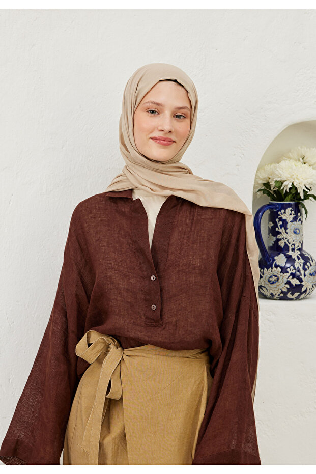 RAMİ VİSKON ŞAL BEJ - 6