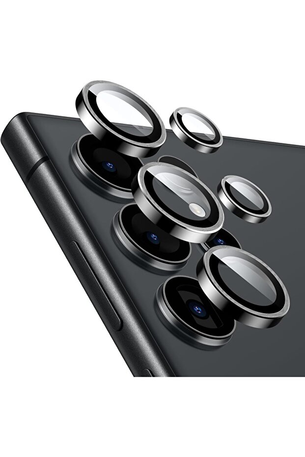 Camera Lens Protector for Samsung Galaxy S24 Ultra, Scratch-Resistant, 1 Set (Black)