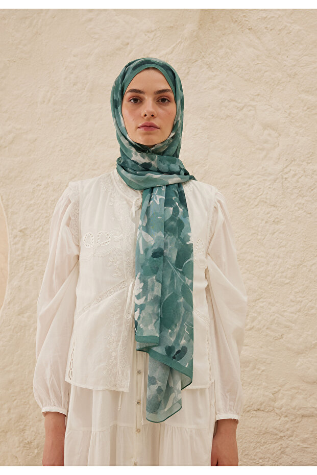 شال رامي منقوش من Lizzzy - موديل المحيط - 4