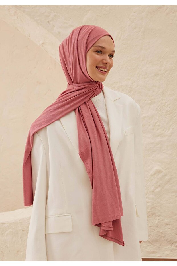 بتلات الورد - تصميم شال قطني ممشط - 2