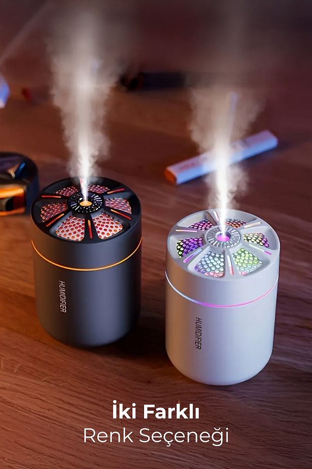 RGB Işıklı Aromaterapi Difüzörü Hava Nemlendirici 180 mL– USB Type-C– Sessiz- Gece Lambası - 4
