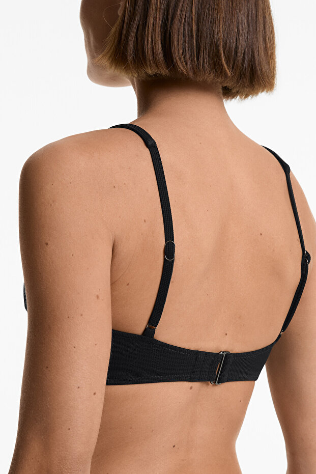 Çapraz pike halter bikini üstü - 3