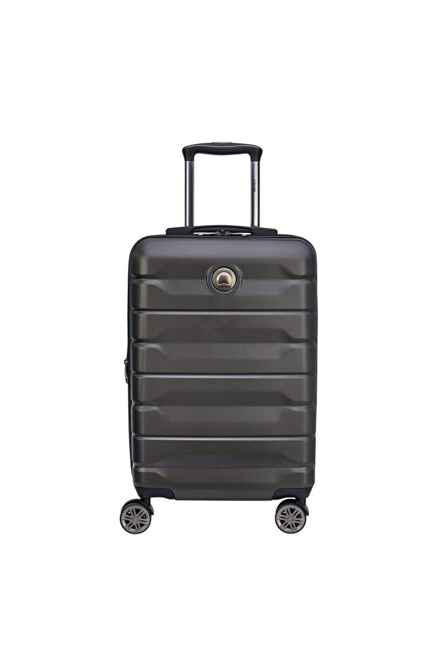 Air Armour 55cm Hardcase Expandable 4 Double Wheel Cabin Luggage Trolley Black
