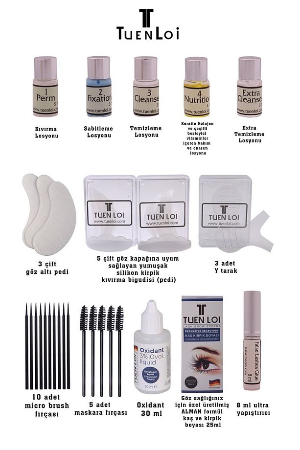 Kirpik Lifting Seti Kaş Laminasyonu Seti ((ALMAN FORMÜL) Boyalı Set - 4