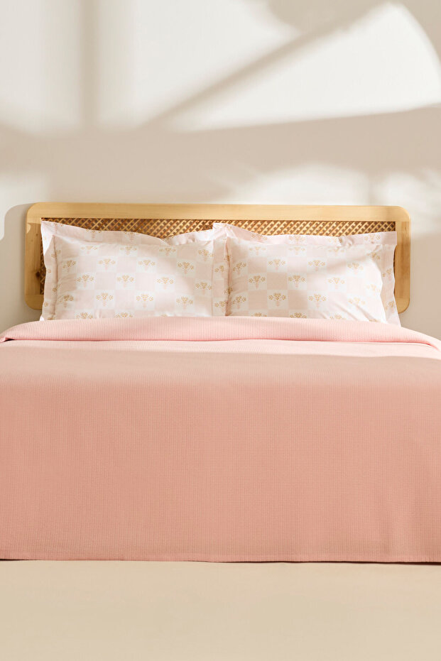 Runa %100 Pamuk Çift Kişilik Pike Takımı Rose - 8