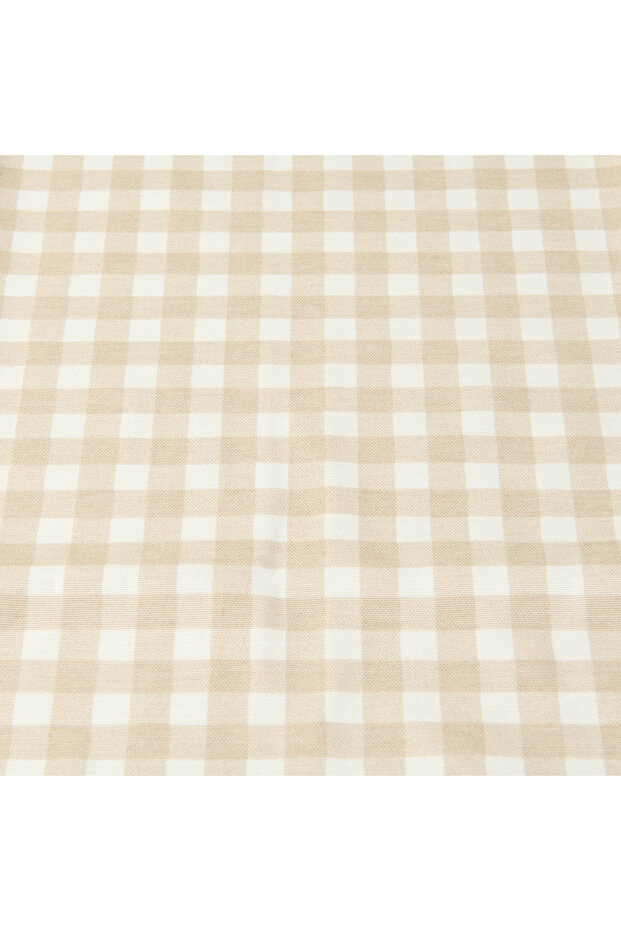 Soft Gingham Kitchen Apron - Ecru / Beige - 63X72 cm - 1