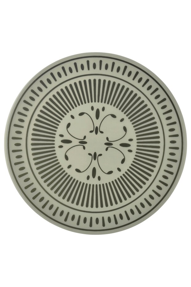 TUVIRIS Place mat, grey-green/patterned plastic, 37 cm