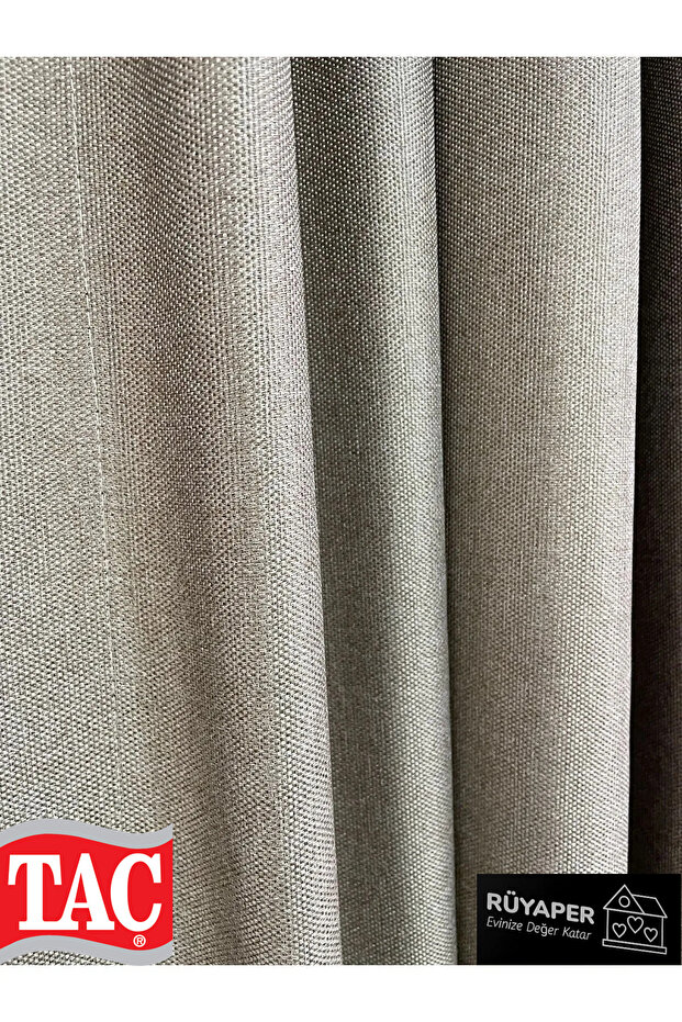 Dreamper Mink Color Linen Blackout Blackout Curtain Straight Sewing No Pleats Washable Ironing