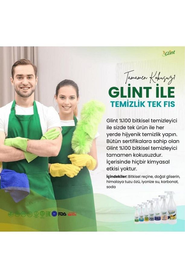12 X 1 Lt. %100 Bitkisel Fırın Ocak Tezgah Temizleme Spreyi Kokusuz Anti Alerjik - 2