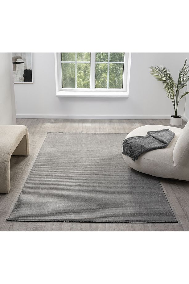 ZEN COLLECTION GRI KAYMAZ TABAN YIKANABILIR DOKUMA KILIM YOLLUK - 1