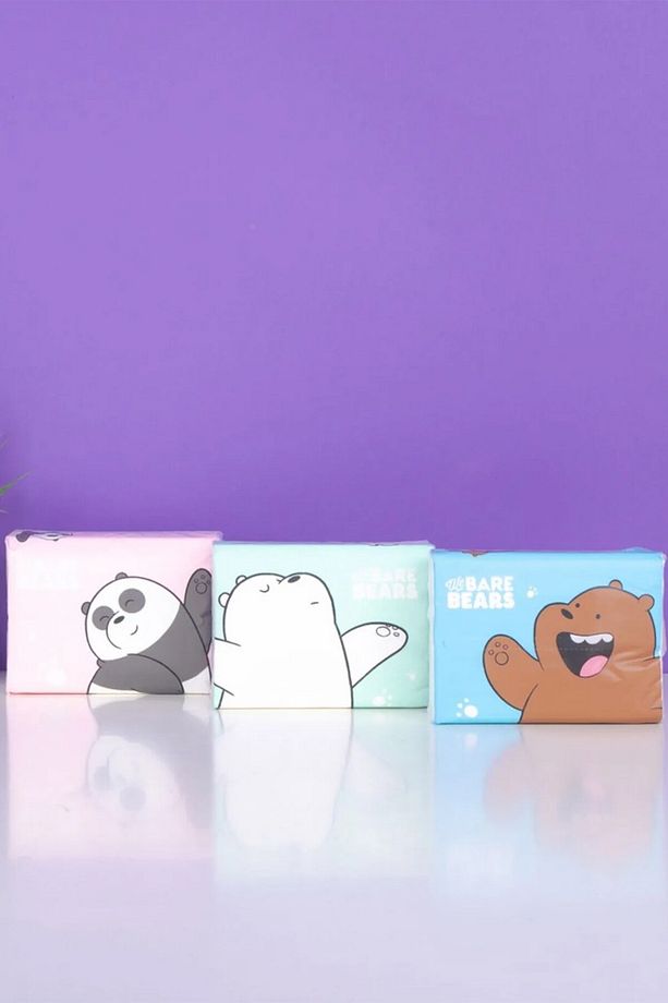 We Bare Bears Lisanslı Kağıt Mendil (3'lü Paket) - 3
