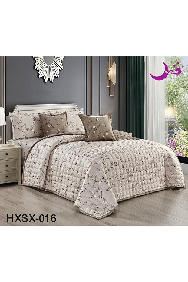 طقم لحاف نفر مفرش مكون من 4 قطع مايكروفايبر لحاف مقاس مفرد 170x220سم - 1