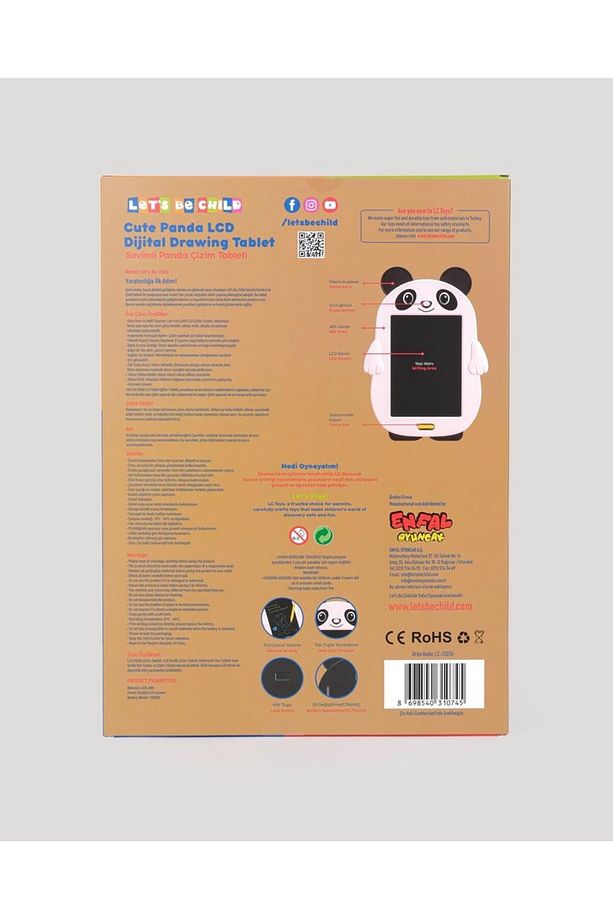 Sevimli Panda Dijital Çizim Tableti 8,5 inç - 8